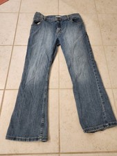 Boys Youth Size 14 Husky Med Wash Blue Jeans Wrangler Classic Bootcut 1366