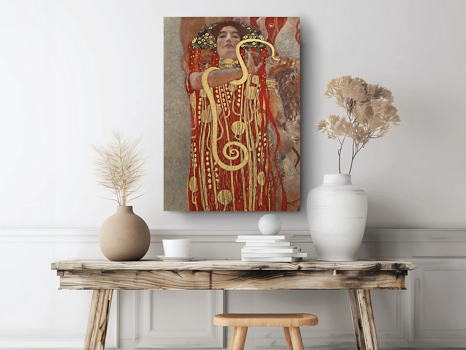 Impresión en lienzo Hygieia, obra de arte de medicina de Gustav Klimt, reproducción de arte brillante Foto 4 de 4