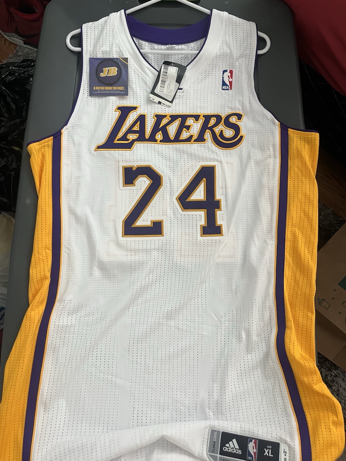 Los Angeles Lakers Kobe Bryant Adidas Sunday White Authentic Climacool Jersey XL