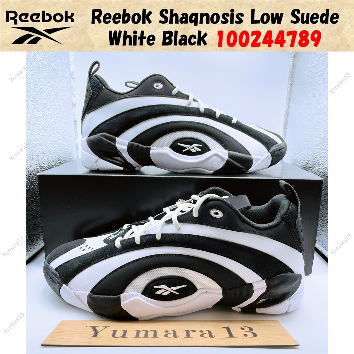 Reebok Shaqnosis Low Suede White Black 100244789 Men's Size | eBay