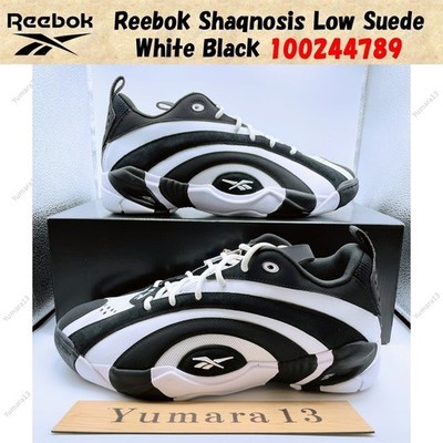 Reebok Shaqnosis Low Suede White Black 100244789 Men's Size