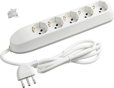 Schuko 5 Seater Poker Multi Outlet Two Step Electric Slipper Switch Cable 1.5