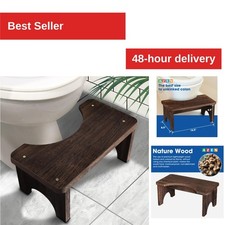 AZEN Wood Toilet Stool Adult Bathroom Squat Potty Step Stool
