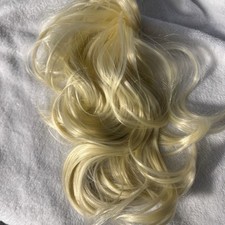 Blonde Claw Clip Ponytail Hair Extension 12 Curly Wavy Synthetic Hairpiece