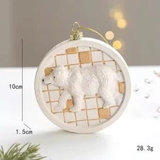 Christmas Tree Decorations Christmas Creative Painting White Nordic Style Christ