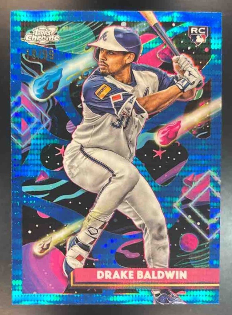 2025 Topps Cosmic Chrome Drake Baldwin Blue Moon /99 #96 RC Atlanta Braves