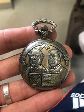 Civil War LEE/GRANT Commemorative Pocket Watch Gold-Tone USA Untested
