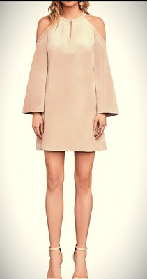 bcbg pink suede dress Bcbgmaxazria Dresses | Nwt Bcbgmaxazria Alese Faux Suede Dress Size Medium | Color: Pink | Size: M