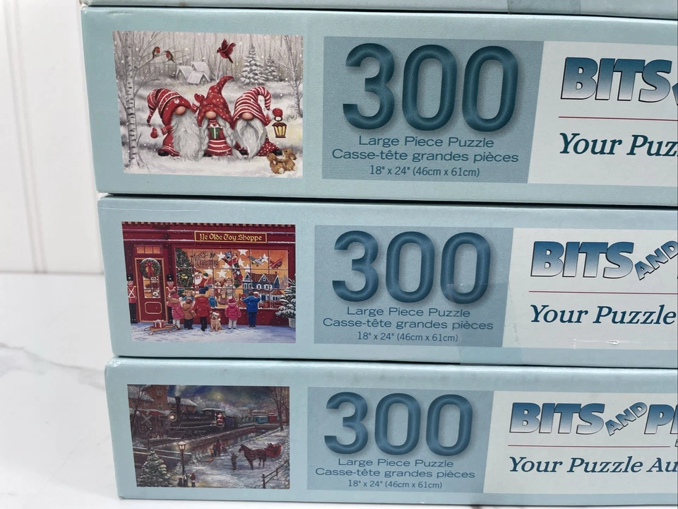 Lot of 10 Bits and Pieces Spilsbury 300 Piece Puzzles Complete Winter Kids Pets - Image 3 of 4