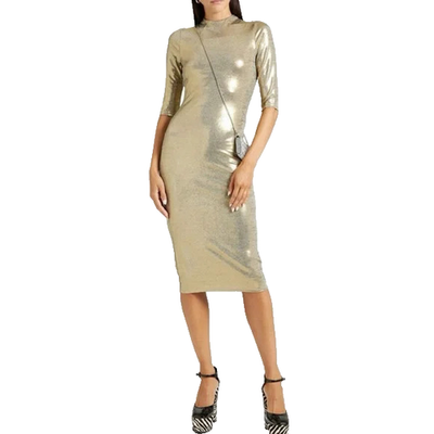 slim fit dress slacks Jovani 47752 Long Prom Dress Gunmetal / 8