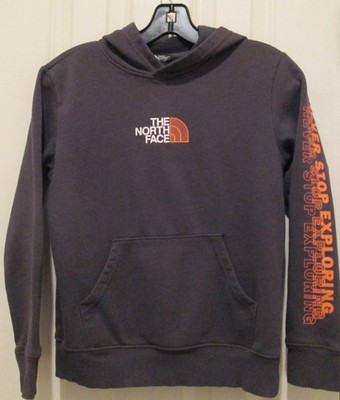 North Face Boys LS Hoodie Sweatshirt Sz L