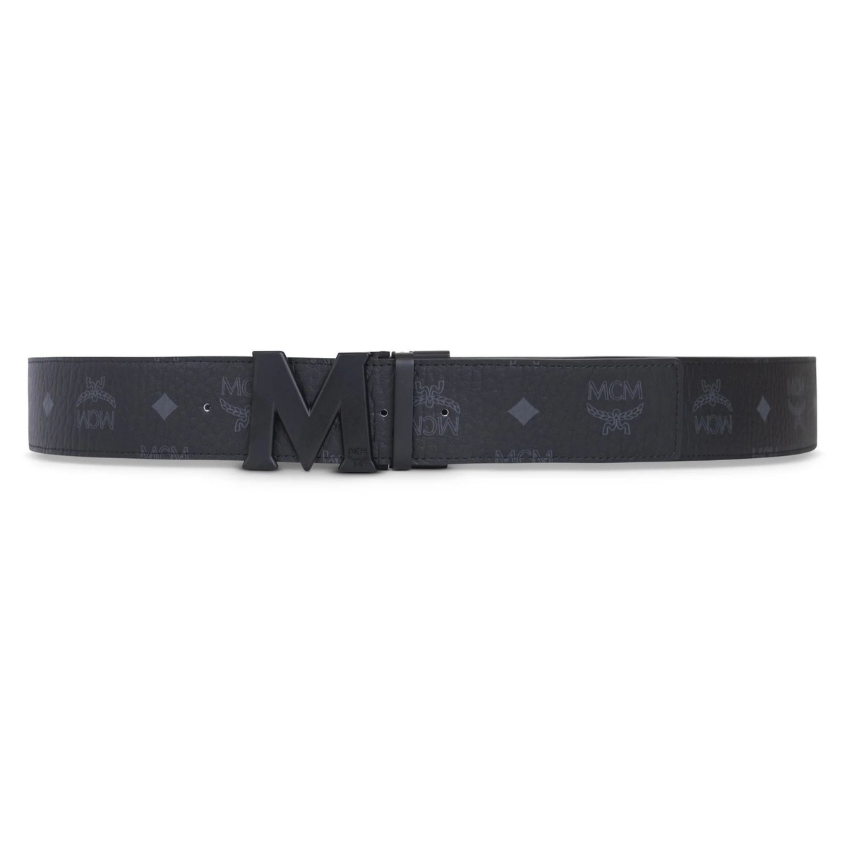 MCM Claus Reversible Belt - Black, Matte Black Buckle