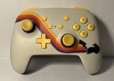Nintendo Switch Wireless Controller (Pokemon Pikachu Retro White) PowerA