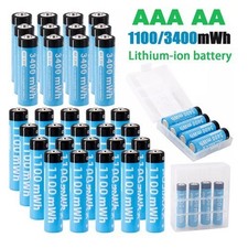 1.5V AA AAA Rechargeable Li-ion Batteries /Fast Lithium Battery Charger LOT USA 