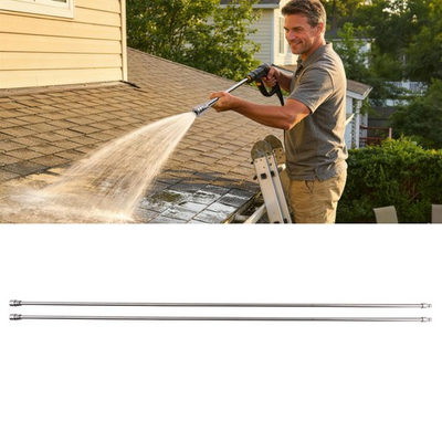 #ad 2 Pack 60 Inch Pressure Washer Extension Wand Rods 1 4 QC Stainless Steel $52.16