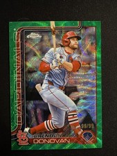 2025 Topps Chrome - Brendan Donovan #233 Green Wave Refractor 99/99 Bookend