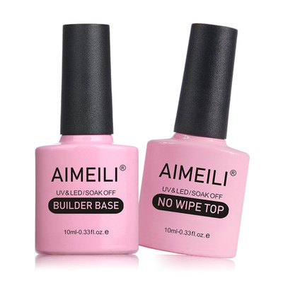 AIMEILI 7-In-1 Builder Base Und Top Coat Set - UV Gel in Flasche Für Nagelmodell
