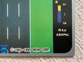 Road Fighter 1985 Menko Mini Card 279 Family Computer Amada Nintendo Game Japan