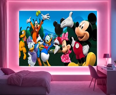 Großes A0 A3 A4 Disney Mickey Minnie Pluto Goofy Daffy Figuren Wandbild Poster
