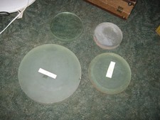 LOT OF 4 GLASS DISKS (LENS BLANKS?)
