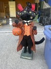 Felix & Tricky Two-Headed Black Cat Halloween Display Figure Bethany Lowe — photo 1