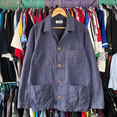 TOAST Chore Workwear Blue Denim Blazer Jacket Size 42