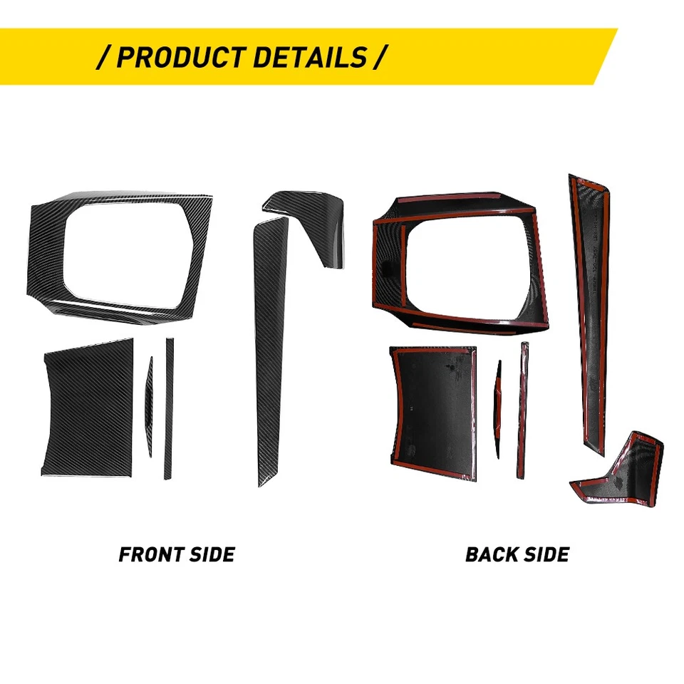 Cubierta interior de tablero de consola de carbono para BMW G20 G22 320i M340i M440i 2020-22 Foto 2 de 4