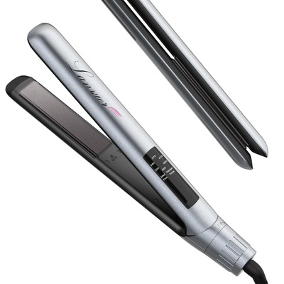 LANVIER Hair Straightener Flat Iron 2 in 1 Hair Straightener and Curler Nano Sil