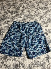 Bape ABC CAMO Blue Beach Shorts Size XL Men s