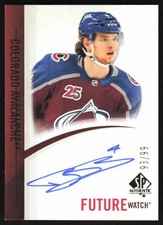 2020-21 SP Authentic 2010 Retro Future Watch Auto Rookie Bowen Byram /99