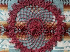 Set of 5 Round Crochet Lace Doily Set, Cotton Multicolor, Unisex Adult