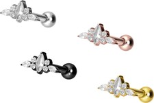 PIERCINGLINE  Piercing Stecker Titan Ohrpierc...