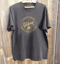 NEW RARE Gibson Les Paul Guitar Music Charcoal Heavy Cotton T-Shirt