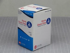 LOT OF 12 DYNAREX 3352 STERILE GAUZE PADS TYPE VII 2 X 2 IN (100 PER CASE) KT069