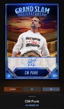 CM Punk - Grand Slam Relic Iconic Topps Slam All-WWE 26
