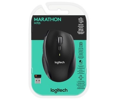 Logitech Maus Wireless M705 gr Mäuse 910-001949 Maus