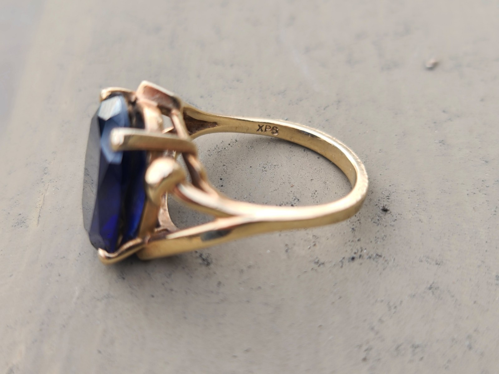 10k Solid Yellow Gold Genuine Blue Sapphire Gem R… - image 9