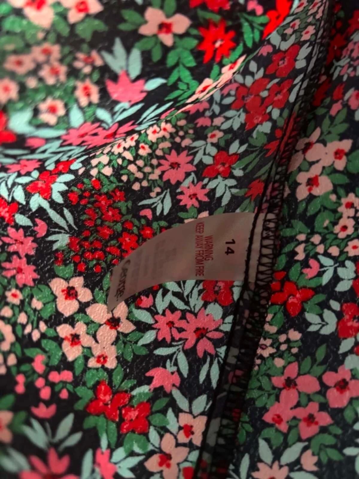 George Floral Ruffle Puff Sleeve Top Size 14 image 3