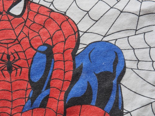 Vintage 90s Spiderman T-Shirt Kids 6X Web Swing Marvel 1994 Fun Stuff N.Y. USA - Picture 10 of 24