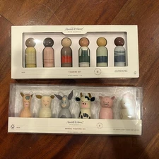 Hearth and Hand with Magnolia Pet Peg Pals Farm Animals People Lot Toy Set Wood