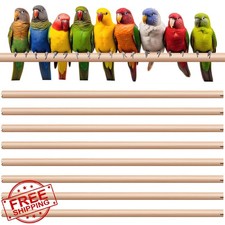 8 Pcs Bird Perch Rods 0.6" Dia Parrot Cockatoo Parakeet Cage Stand