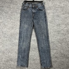 VINTAGE 80s Levis 505 Jeans Student Size 26x32 Dark Acid Wash Denim USA