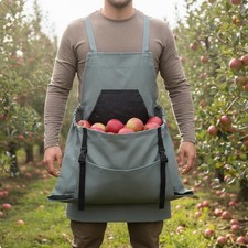 Harvesting Apron Waterproof Gathering Apron Large Capacity Fruit Picking Bag for