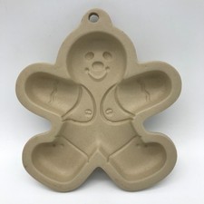 Clay Stoneware Christmas Cookie Mold Gingerbr...