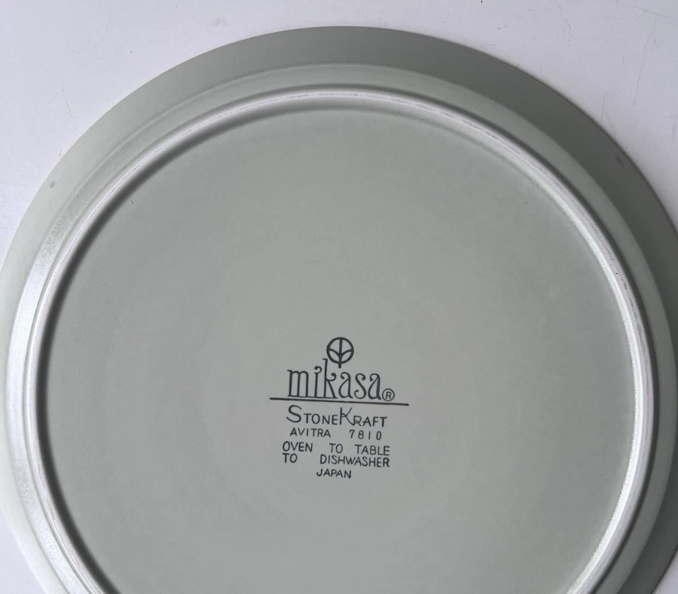 Vintage 1970s Mikasa Avitra 7810 Dinner Plates StoneKraft Set of 4 NEW - Image 3 of 3