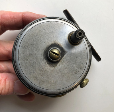 Farlow's Perfect Pattern  3 '' Vintage Alloy Fishing Reel Carnelian Line Guide.