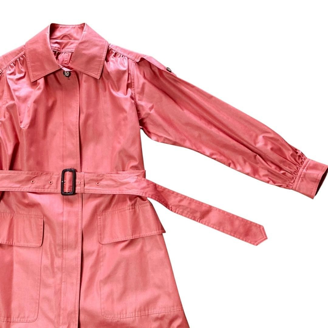 Yves Saint Laurent Vintage Pink Trench Coat Belt Women's S 7 Excellent thumbnail 3