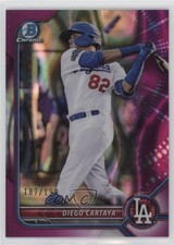 2022 Bowman Chrome Prospects Fuchsia Lava Refractor 187/199 Diego Cartaya 16rl