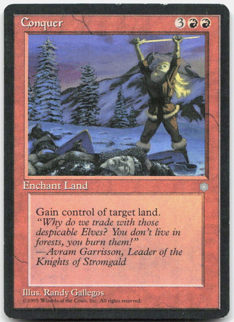 Conquer Moderately Played Ice Age Uncommon Magic: The Gathering