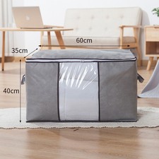 Clothes Storage Bags 90L Large NonWoven Fabric Foldable Storage Closet